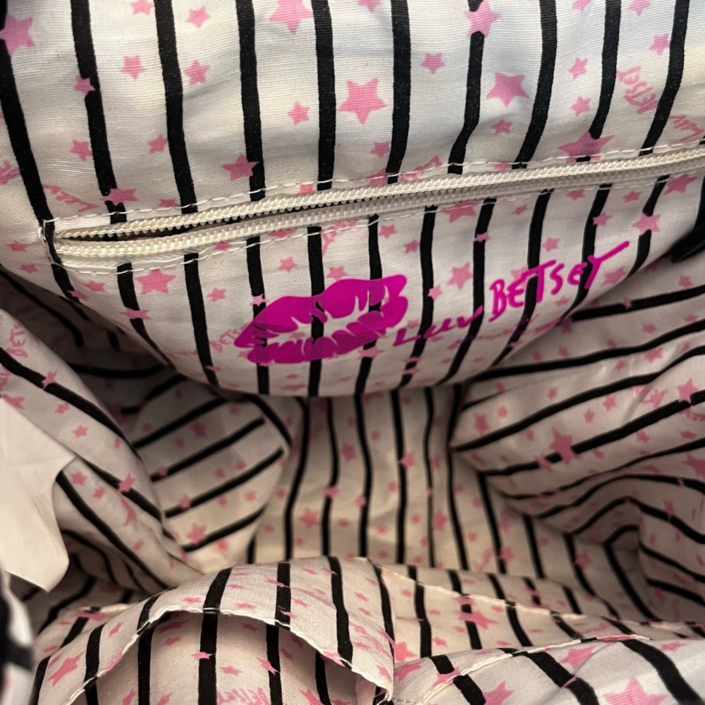 Betsey Johnson Quilted Cat Face Backpack Y2K Kawaii Coquette Glitter Rainbow Bag - Picture 14 of 16